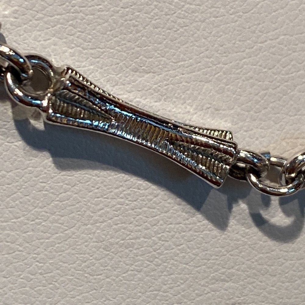 Vintage Monet Silver Double Strand Chain 54” - Picture 2 of 6